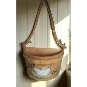 VTG Wooden Hot Bath 10 Cent Soap Extra Bucket - 1998 Bathroom Decor/Towel Holder